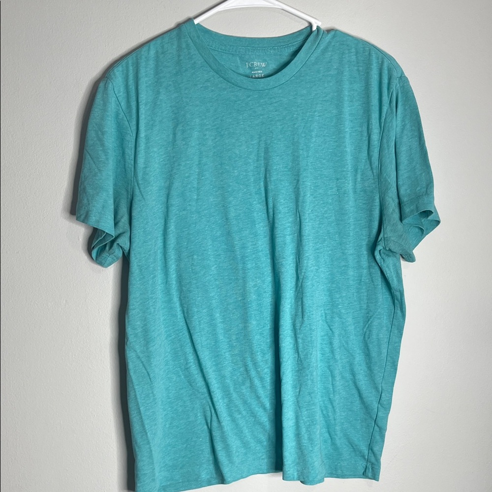 J. Crew Short Sleeve Crewneck Tee in Teal Blue